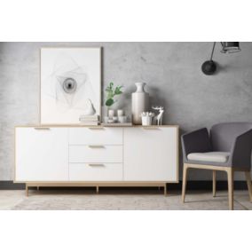 Buffet scandinave blanc et bois FYN