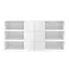 Buffet semi ouvert blanc 9 cases 6 portes GoodHome Atomia H. 112,5 x L. 225 x P. 37 cm