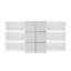 Buffet semi ouvert blanc 9 cases 6 portes grises claires mates GoodHome Atomia H. 112,5 x L. 225 x P. 37 cm