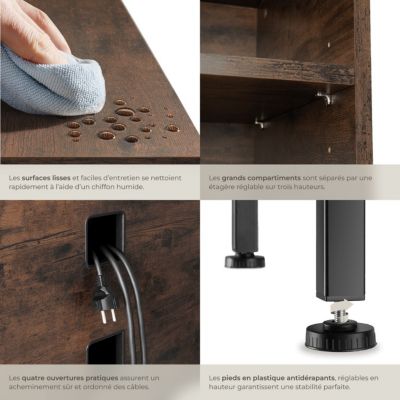 Buffet style industriel Bois foncé industriel, rustique