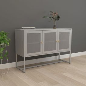 Buffet Sund acier 120 x 40 x 80 cm gris en.casa