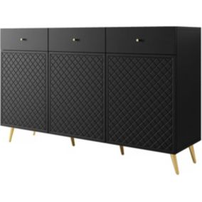 Buffet "Temerra " 150 x 42 x 92 cm  Noir