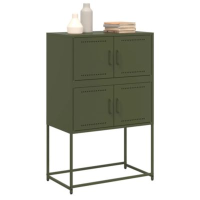Buffet vert olive 68,5x38,5x107 cm acier vidaXL