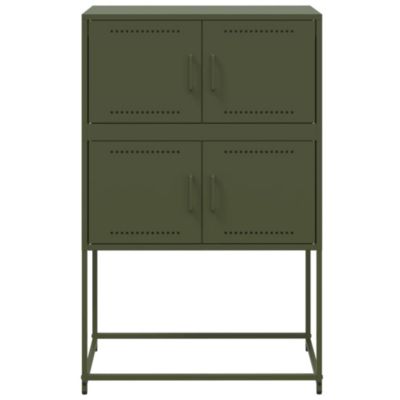 Buffet vert olive 68,5x38,5x107 cm acier vidaXL