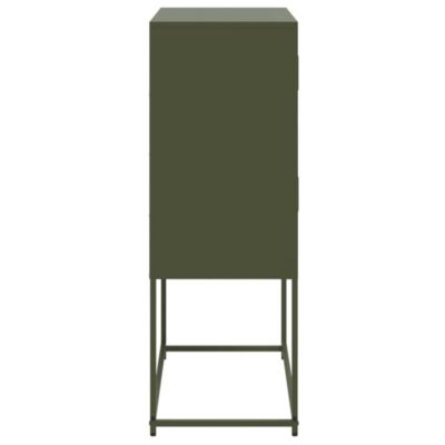 Buffet vert olive 68,5x38,5x107 cm acier vidaXL