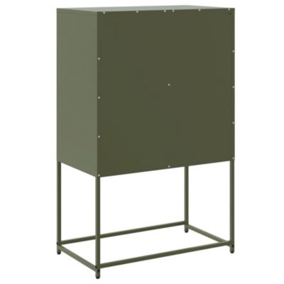 Buffet vert olive 68,5x38,5x107 cm acier vidaXL