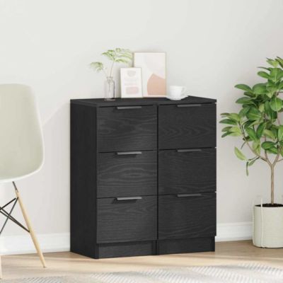Table de chevet chêne marron 40x42x56 bois d'ingénierie | Leroy Merlin