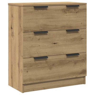 Buffets 3 pcs chêne artisanal 60x30x70 cm bois d'ingénierie vidaXL