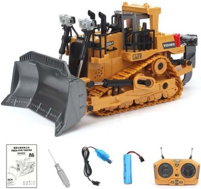 Pelleteuse Télécommandée Bulldozer Ledovan - Lumières Et Sons, Métal, 2,4 GHz, Cadeau Enfant