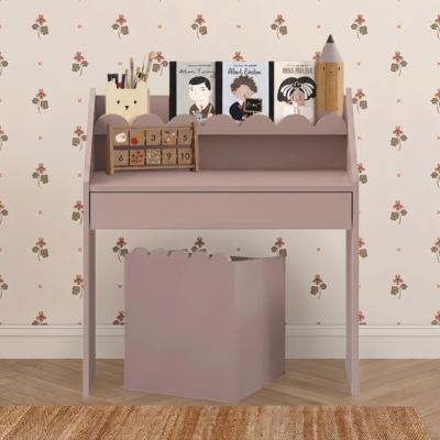 Bureau 1 tiroir avec chaise Bellamy Book Nook Rose