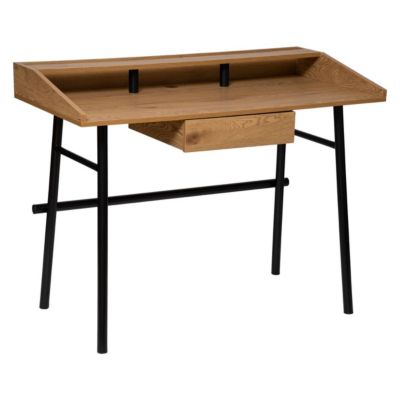 Bureau 1 tiroir "Josan" effet chêne L110cm - Atmosphera Créateur d'intérieur