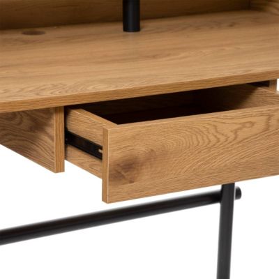 Bureau 1 tiroir "Josan" effet chêne L110cm - Atmosphera Créateur d'intérieur