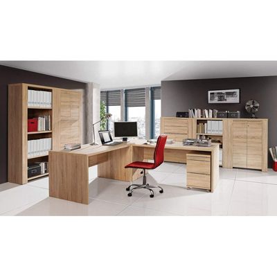 Bureau 140 cm décor chêne clair - OPIO