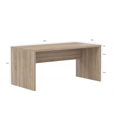 Bureau 160 cm décor chêne clair - OPIO