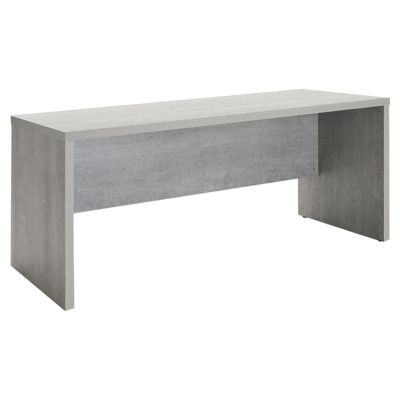 Bureau 180 cm décor béton texturé avec voile de courtoisie - GRANIT