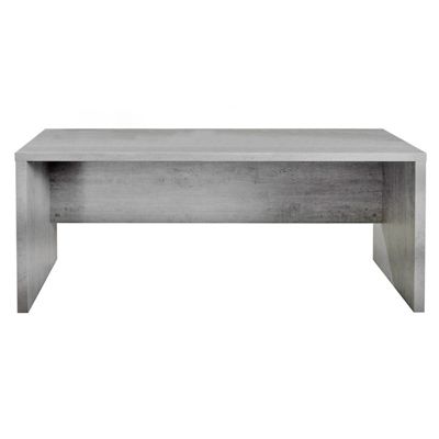 Bureau 180 cm décor béton texturé avec voile de courtoisie - GRANIT