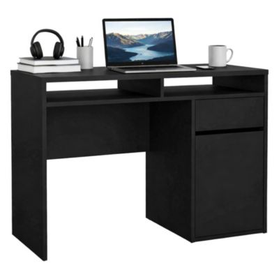 Bureau Abbadu, un tiroir 110x48x77h cm Noir