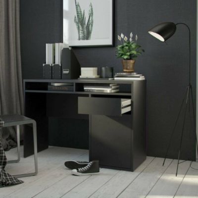 Bureau Abbadu, un tiroir 110x48x77h cm Noir