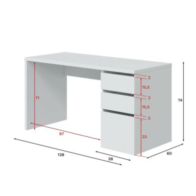 Organisateur De Bureau 6 Compartiments + 3 Tiroirs - Blanc | MumdoYAL