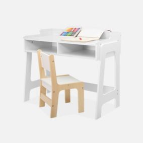 Bureau blanc avec chaise pour enfant