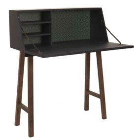 Bureau Cabinet Design "Emile" 104cm Vert & Marron