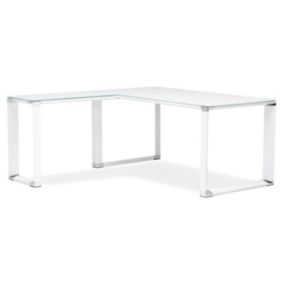 Bureau d'Angle Design "Hovik" 170cm Blanc