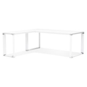 Bureau d'Angle Design "Hovik" 200cm Blanc