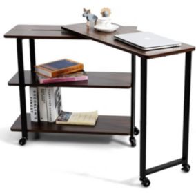 Bureau d'Angle en L Pivotant Bureau Angle sur Roulettes