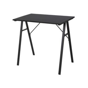 Bureau d'ordinateur Table de jeu en Bois et Acier noir pour Bureau Maison