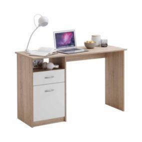 Bureau Design 1 Porte & 1 Tiroir "Sonka" 123cm Naturel