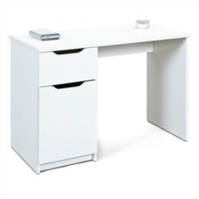 Bureau Design 1 Porte "Tilda" 115cm Blanc