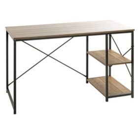 Bureau Design 2 Niches "Ademo" 120cm Chêne & Noir