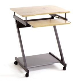 Bureau Design "Alvaro" 76cm Anthracite & Chêne