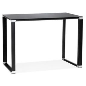 Bureau Design en Verre "Zaho" 140cm Noir