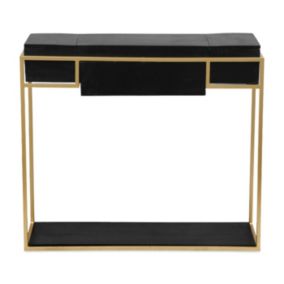 Bureau Design "Korma" 91cm Noir & Or