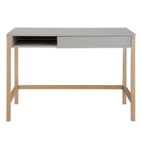 Bureau Design "Northgate" 112cm Bouleau & Gris