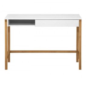 Bureau Design "Northgate" 112cm Chêne & Blanc