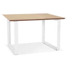 Bureau Design "Ribaila" 130cm Naturel & Blanc