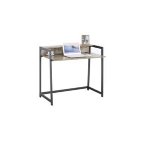 Bureau droit collection LAN effet bois exotique Sonoma