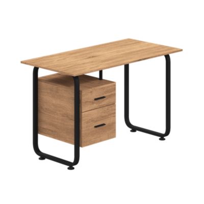 Bureau effet bois 2 tiroirs H.75 x L.120 x P.60 cm 5Five Baja