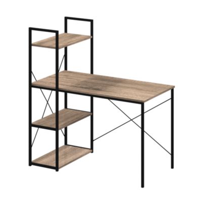 Bureau effet chêne 3 étagères H.120 x l.113 x P.60 cm 5Five Aliaj