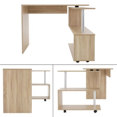 Bureau en angle sonoma table de travail pivotant bureau informatique pour PC