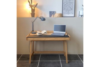 Bureau en bois et cuir - HARVARD