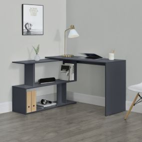 Bureau Gigogne Arendal 77 x 120 x 50 cm Gris Foncé en.casa