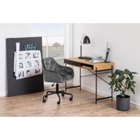 Bureau industriel avec niche et porte coulissante MUSHU