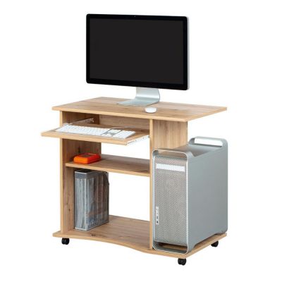 Bureau Informatique à Roulettes "Tao" 80cm Beige