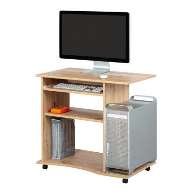 Bureau Informatique à Roulettes "Tao" 80cm Beige