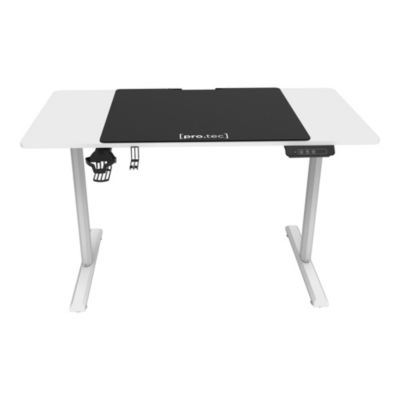 Bureau électrique Pomona à hauteur réglable 110 x 60 x 72 - 117 cm blanc pro.tec