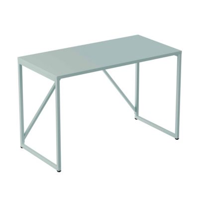 Bureau moderne L120 cm en métal vert sauge  Oviala