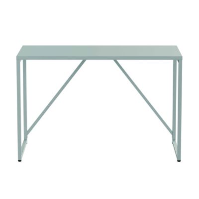 Bureau moderne L120 cm en métal vert sauge  Oviala